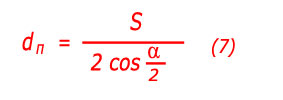 Формула для определения диаметра проволочек.